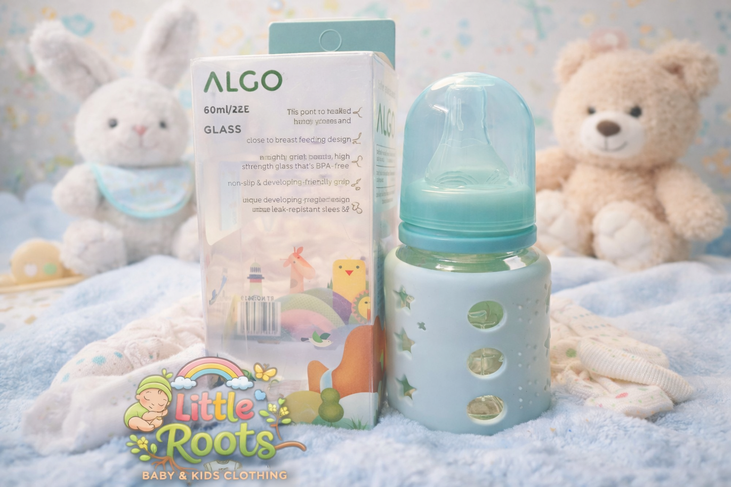 🍼 ALGO Glass Baby Feeder – BPA Free (60ml / 2oz)