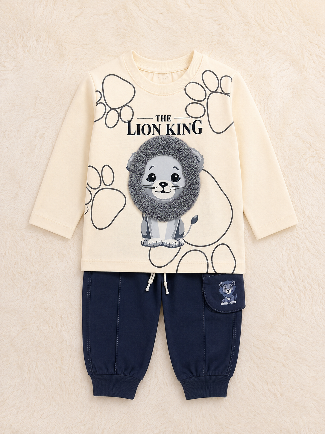 Baby Boy Lion King Theme Shirt & Trouser Set – 2 Piece Outfit