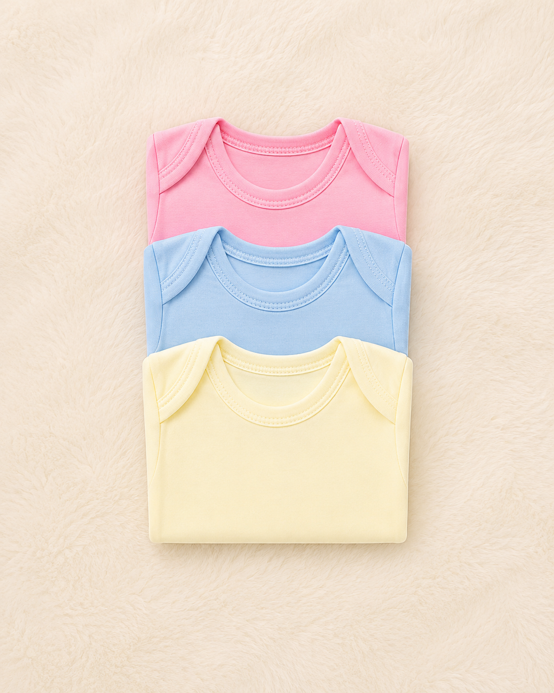 3-Pack Premium Long Sleeve Baby Bodysuits (0–3 Months) | Soft Cotton Rompers | LittleRoots Pakistan
