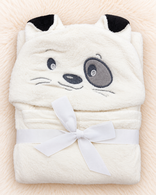 Imported Plush Fleece Baby Wrapping Sheet – Cute Animal Hooded Blanket