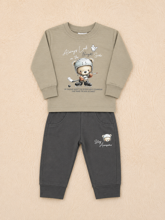 Baby Boy Cotton Blend Shirt & Trouser Set – Super Soft 2 Piece Outfit