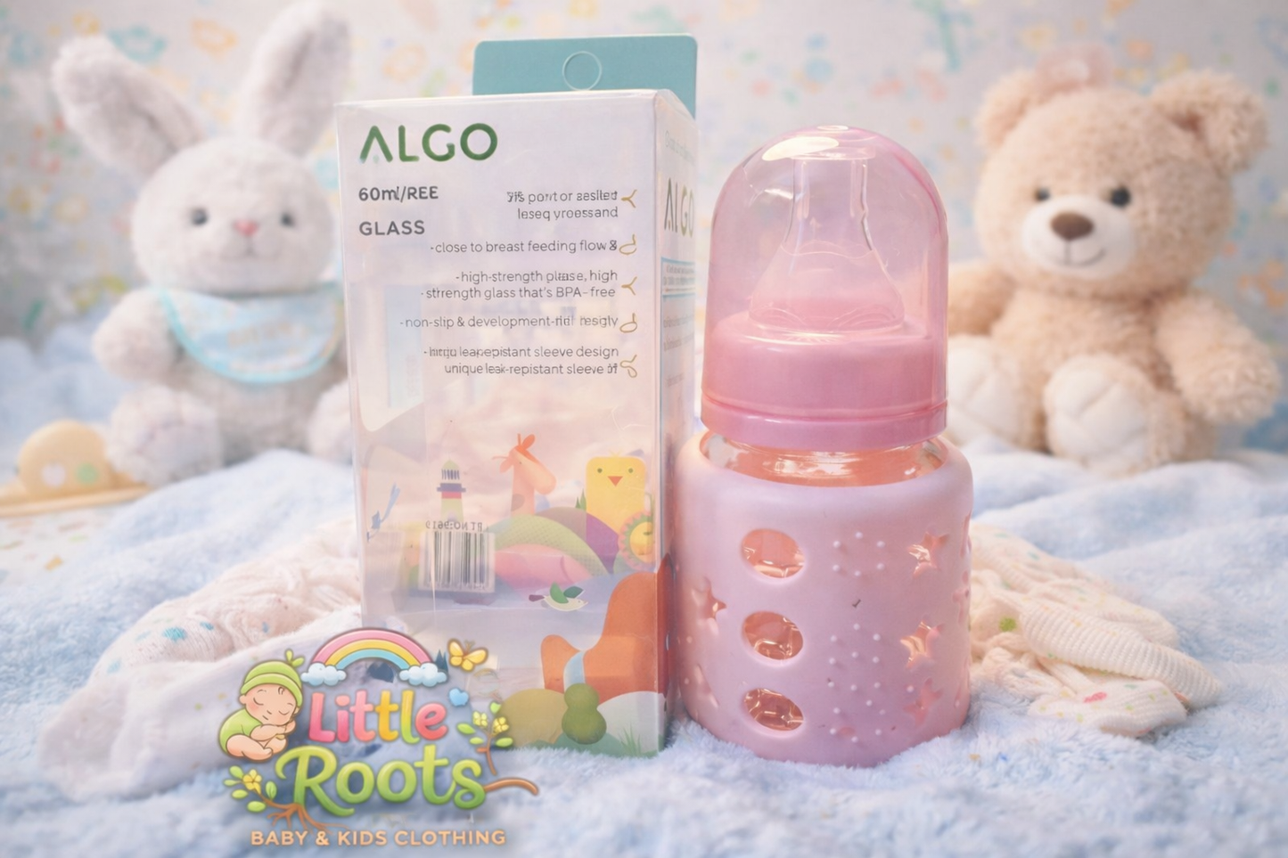 🍼 ALGO Glass Baby Feeder – BPA Free (60ml / 2oz)