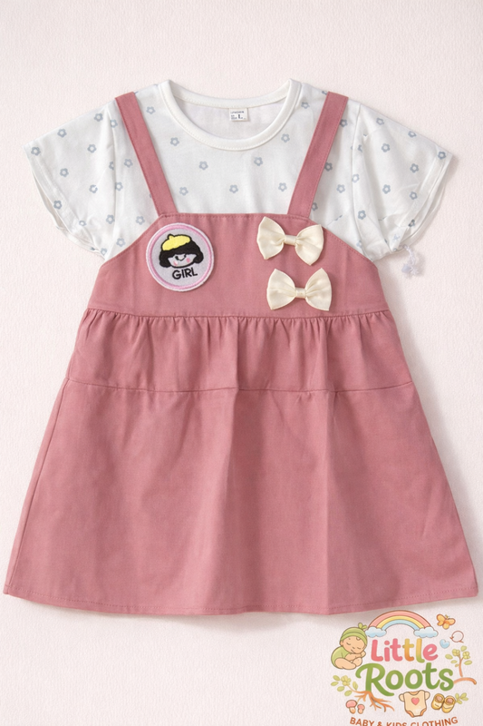 Baby Girl Bow Frock – Girl Patch Dress