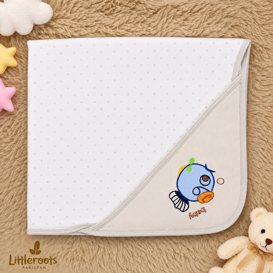 Premium Newborn Baby Wrapping Sheet – Soft & Cozy Receiving Blanket | Littleroots Pakistan
