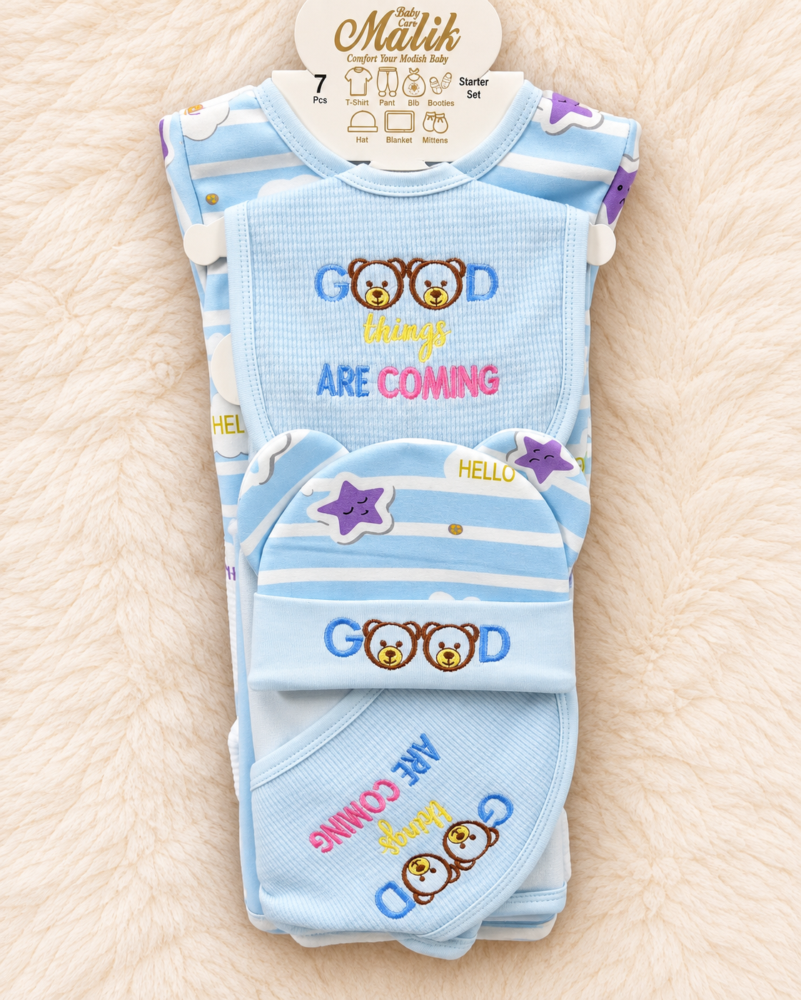 7-Piece Warm Velvet Newborn Starter Set – Good Things Collection