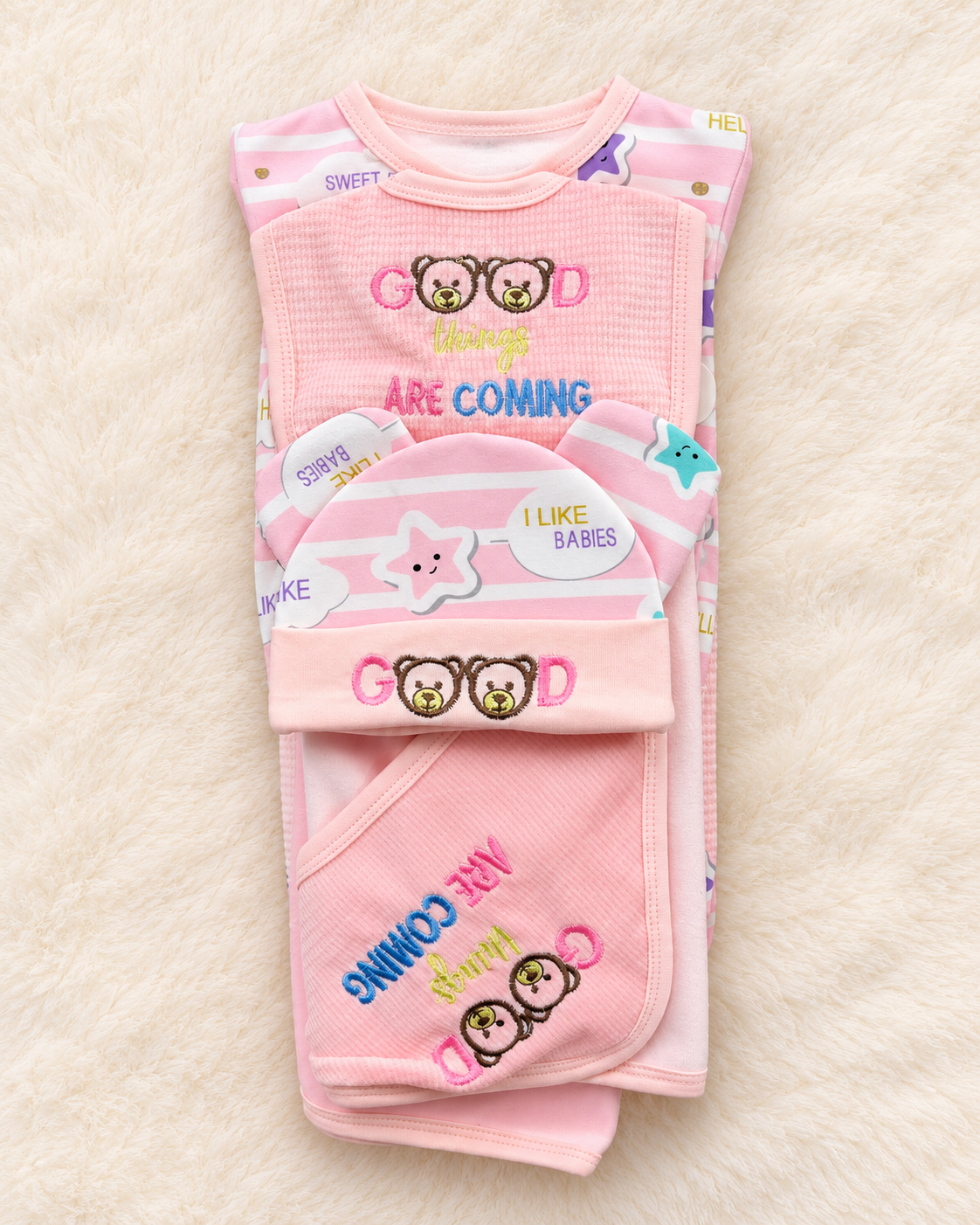 7-Piece Warm Velvet Newborn Starter Set – Good Things Collection