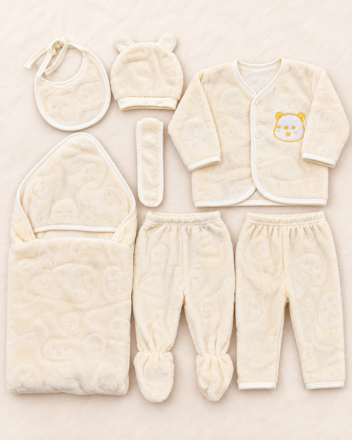 Newborn 7-Piece Starter Set – Soft & Warm Plush Fleece