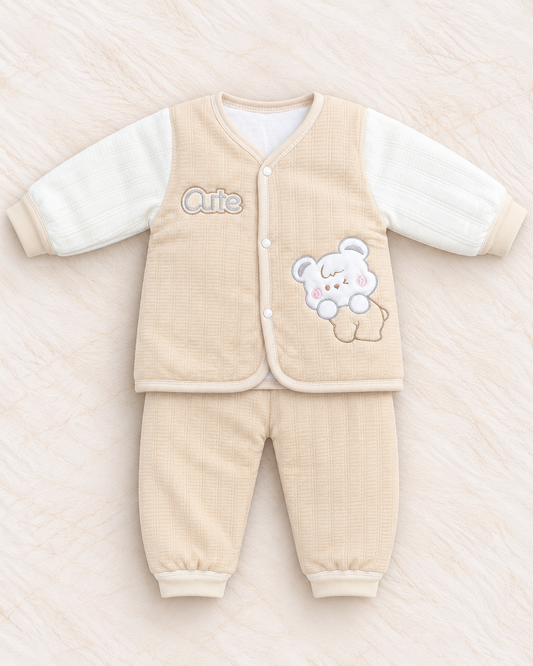 Imported Velvet Baby Girl Shirt & Trouser Set – Teddy Bear