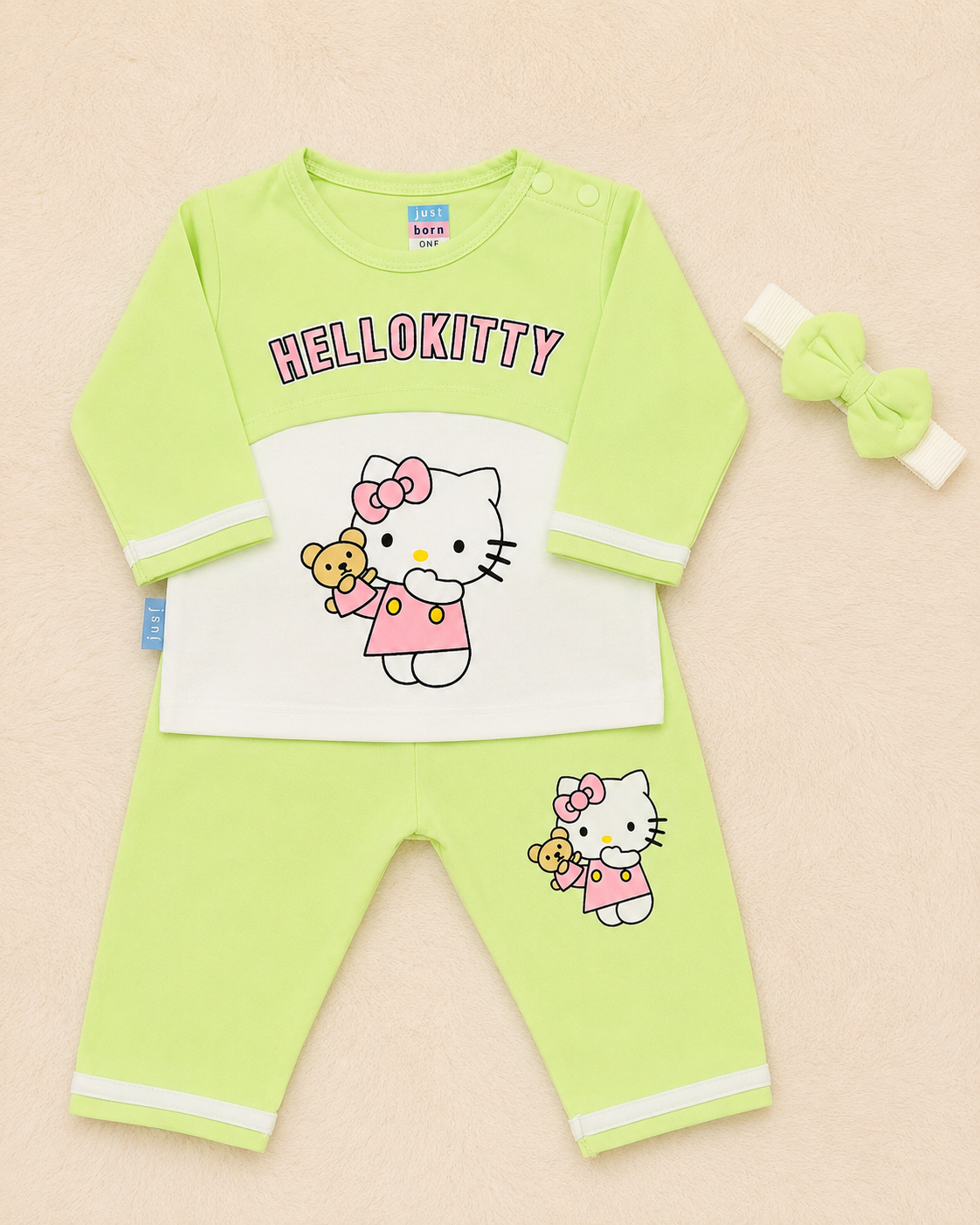 Baby Girl Hello Kitty 2-Piece Shirt & Trouser Set | Lightweight Blended