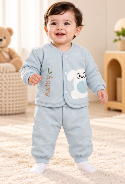 Baby Girls & Boys Extremely Warm Quilted Winter Suit – Happy Bunny