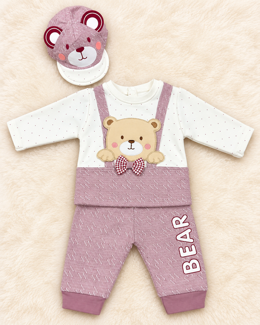 Warm Bear Baby Shirt & Trouser Set – 0-3 Months