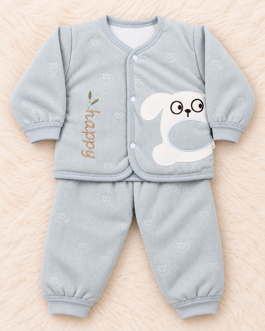 Baby Girls & Boys Extremely Warm Quilted Winter Suit – Happy Bunny