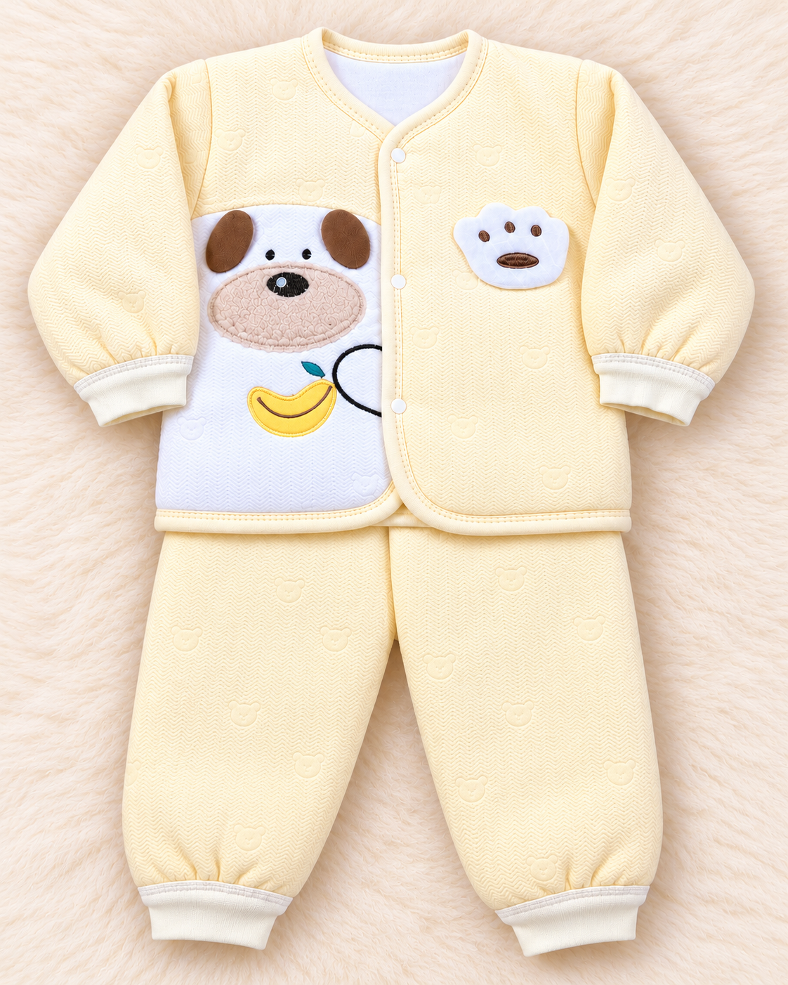 Baby Boy Extremely Warm Quilted Winter Suit with Inner Astar