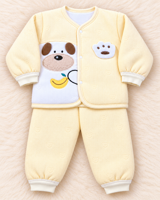 Baby Boy Extremely Warm Quilted Winter Suit with Inner Astar