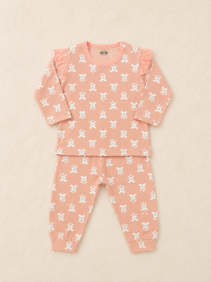 Baby Girl 2 Piece Full Sleeve Cotton Suit | 3–12 Months | LittleRoots Pakistan
