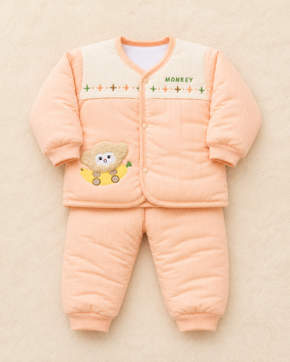 Baby Extremely Warm Quilted Winter Suit with Inner Lining
