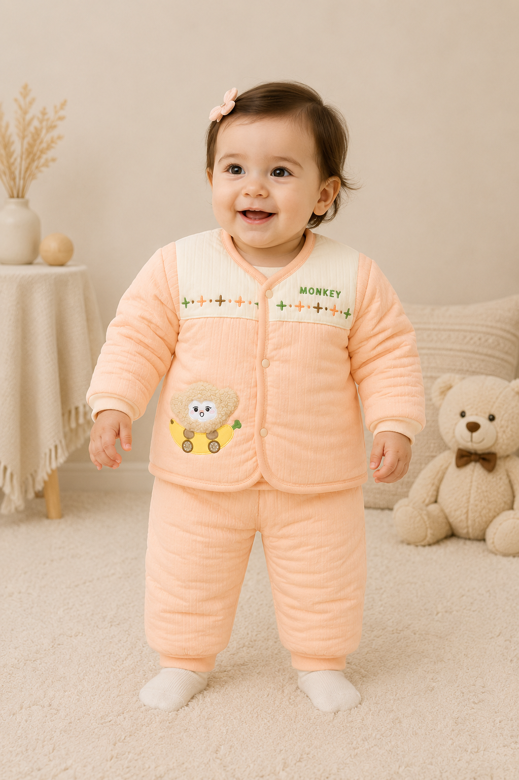 Baby Extremely Warm Quilted Winter Suit with Inner Lining