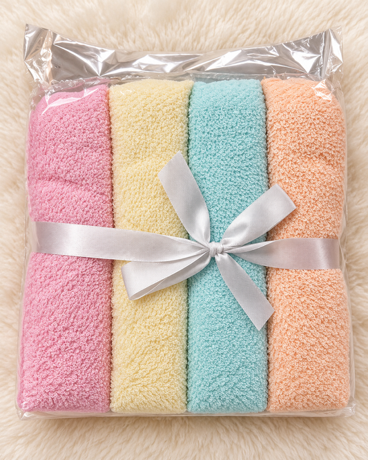 Pack of 4 Baby Face Towels – Soft & Gentle Cotton