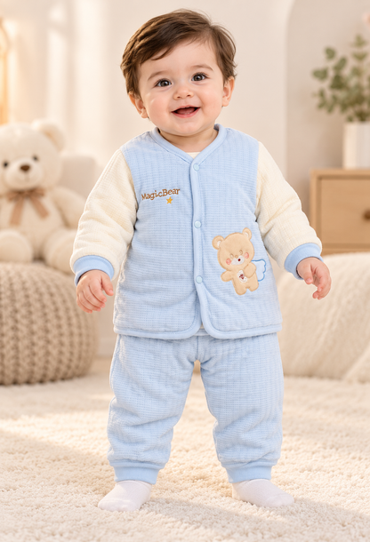 Imported Warm Quilted Baby Shirt & Trouser Set – MagicBear