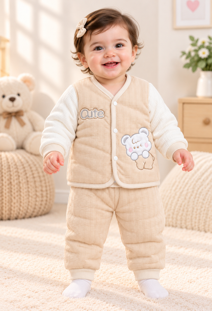 Imported Velvet Baby Girl Shirt & Trouser Set – Teddy Bear