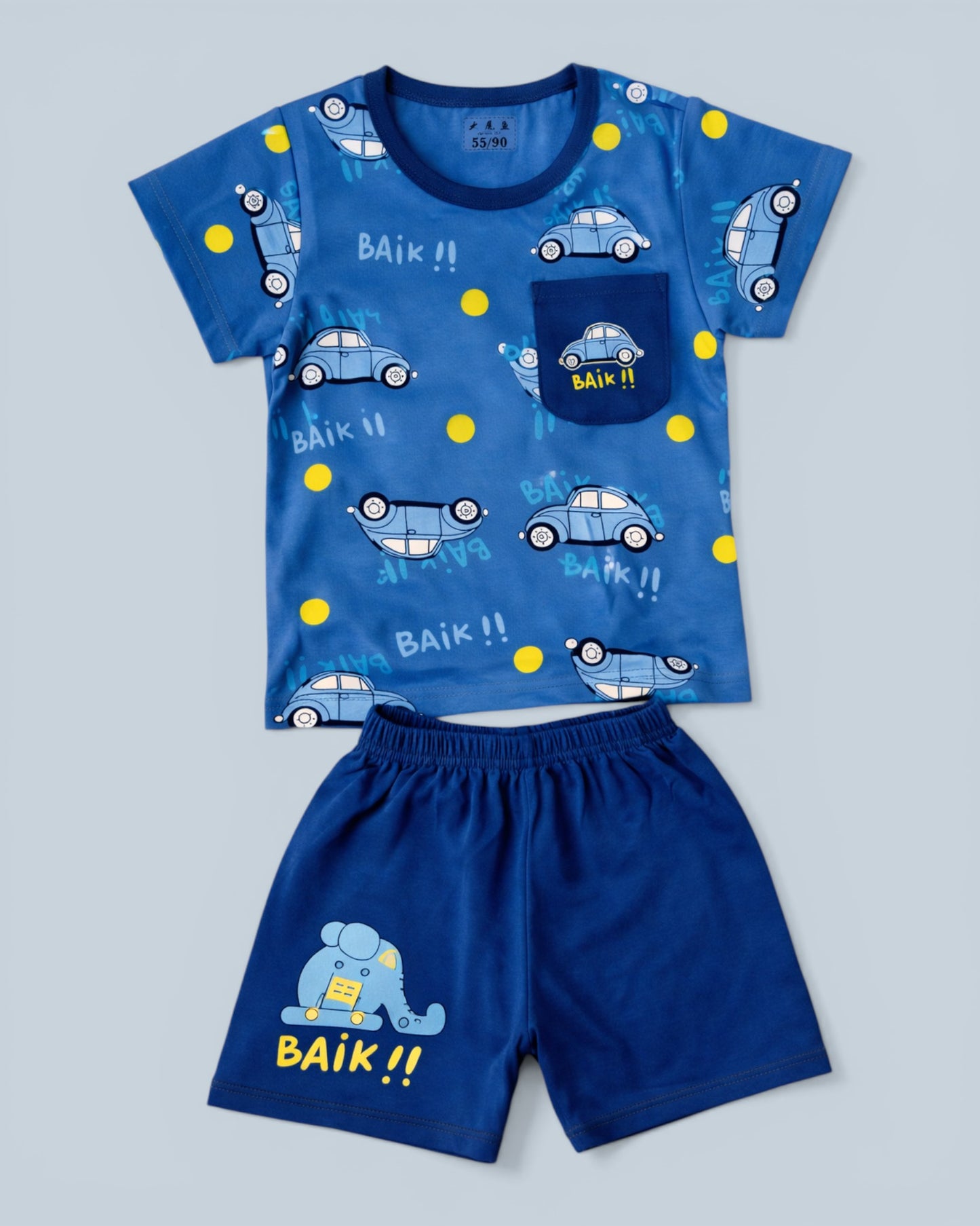 Baby Boy Car Print Top & Shorts Set