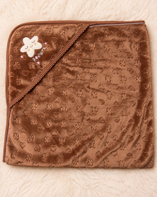 Imported Warm Plush Fleece Hooded Baby Wrapping Sheet