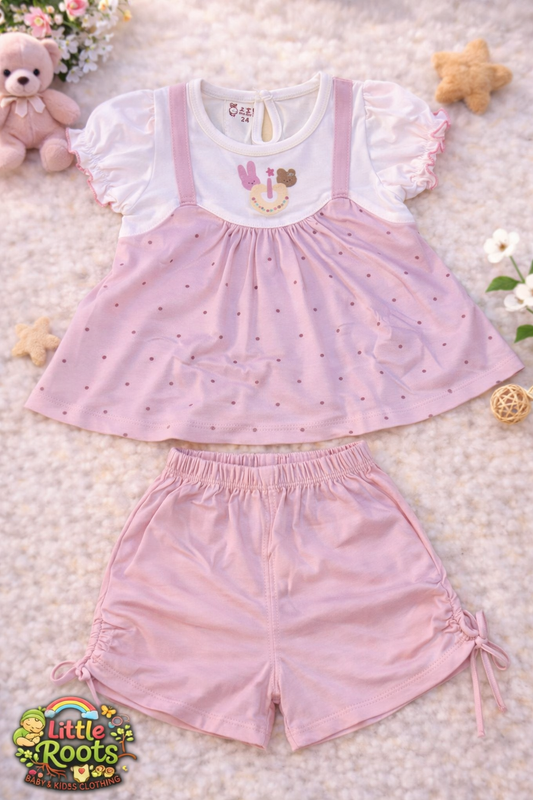 Baby Girl Frock & Shorts Set– Cute Summer Outfit