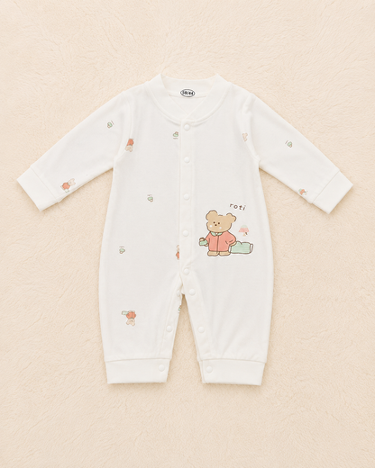 Baby Bear Cotton Blend Romper | Soft Full Sleeve Baby Romper (0–6 Months)