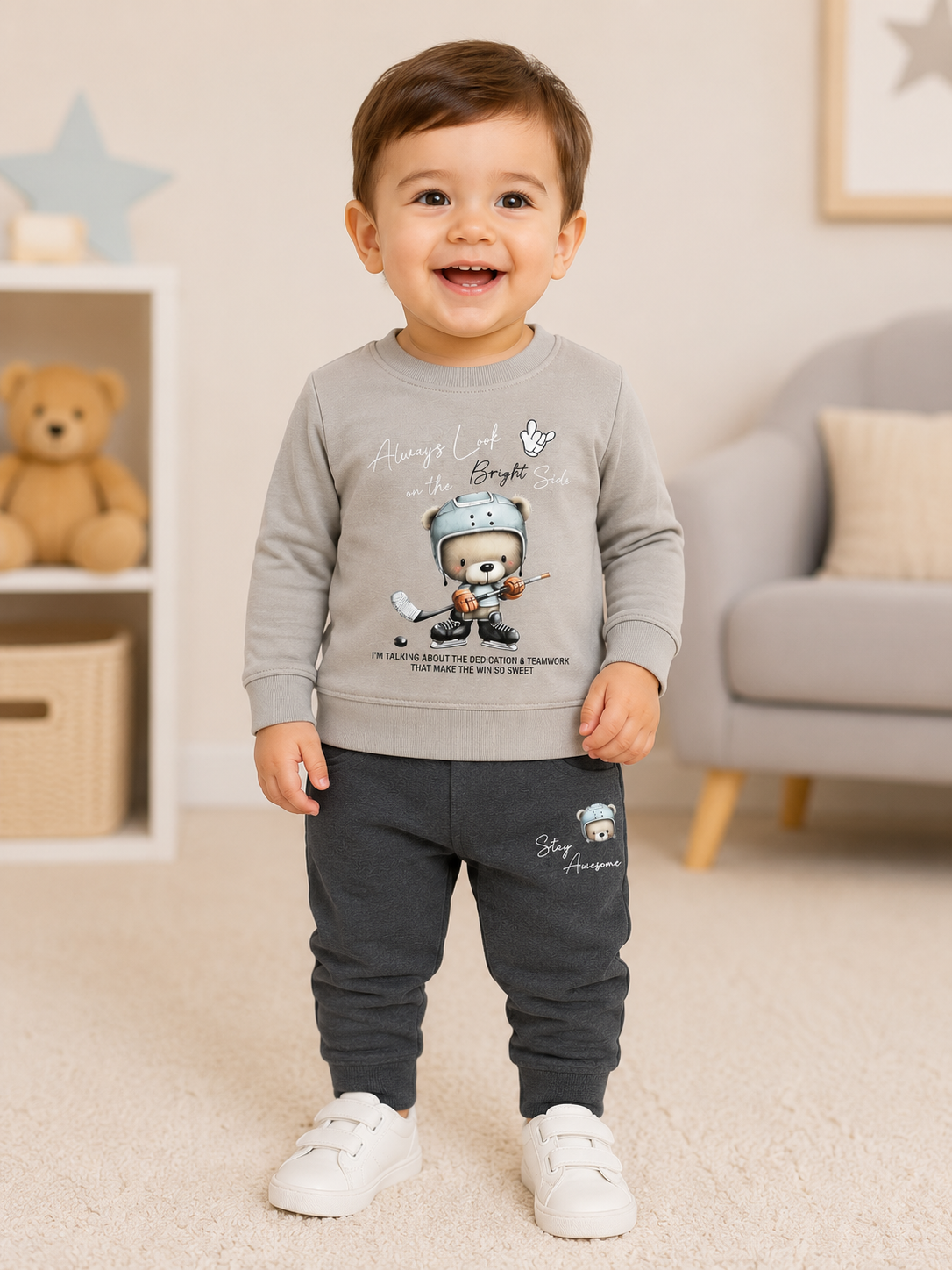 Baby Boy Cotton Blend Shirt & Trouser Set – Super Soft 2 Piece Outfit