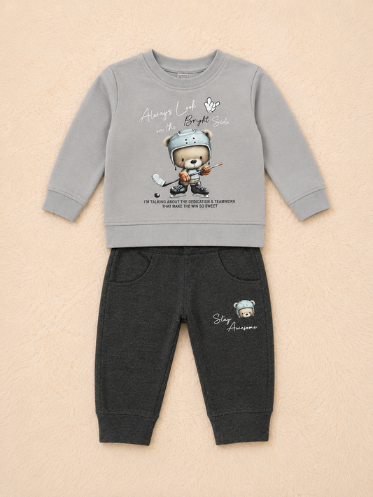 Baby Boy Cotton Blend Shirt & Trouser Set – Super Soft 2 Piece Outfit