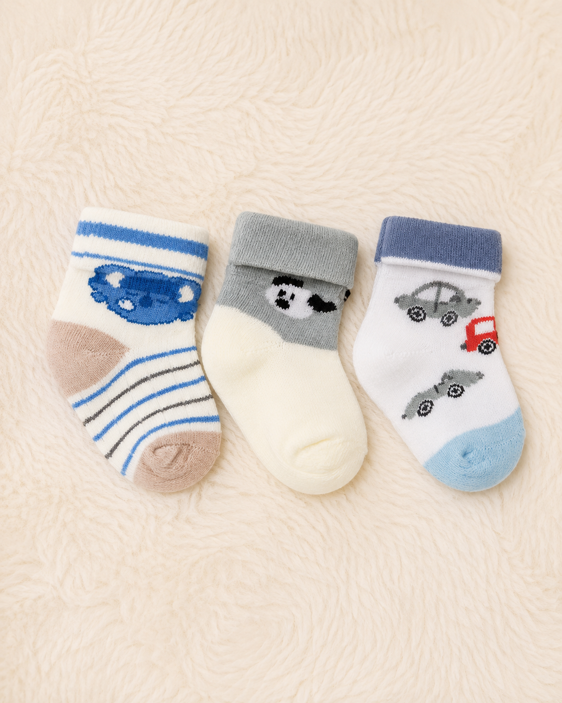 Imported Baby Socks – Pack of 3 Pairs | Cute & Comfortable Baby Socks