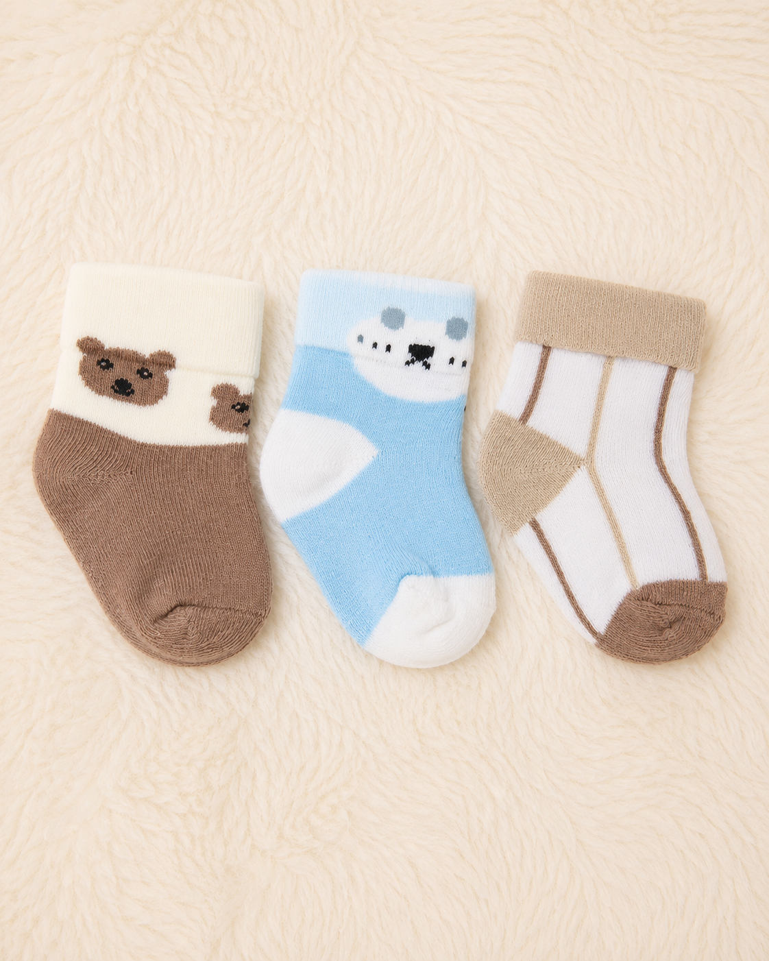 Imported Baby Socks – Pack of 3 Pairs | Cute & Comfortable Baby Socks